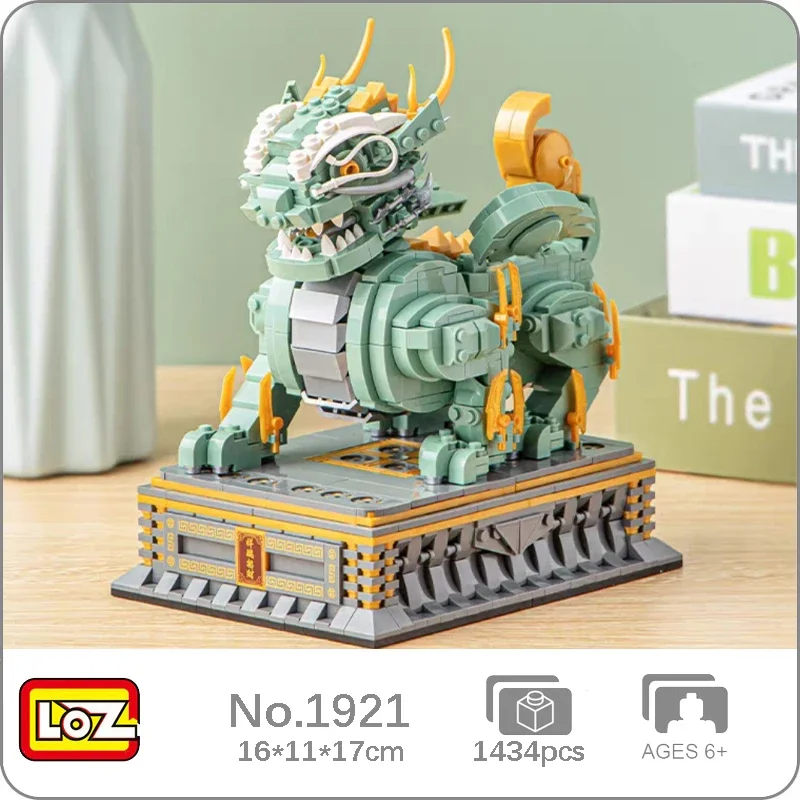 

LOZ 1921 Animal World Kylin Unicorn Deer Monster Statue Storage Case Model Mini Blocks Bricks Building Toy For Children No Box