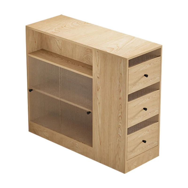 Floor-to-ceiling low cabinet, office double-sided storage cabinet Simple storage lattice cabinet Student storage bookcase