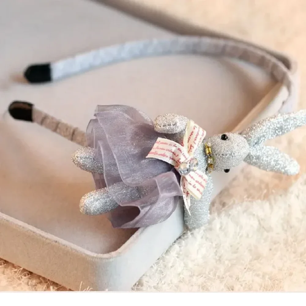 العصرية القماش جميل أرنب غطاء الرأس اليدوية لطيف الشعر هوب الأطفال عقال