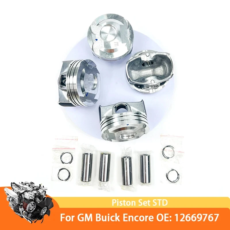 

Комплект поршней двигателя STD OE 12669767 Для GM Buick Encore Chevrolet Cruze 1.4T LE2 4- шт. комплект зажимов для поршневых пальцев в сборе, автомобильные аксессуары