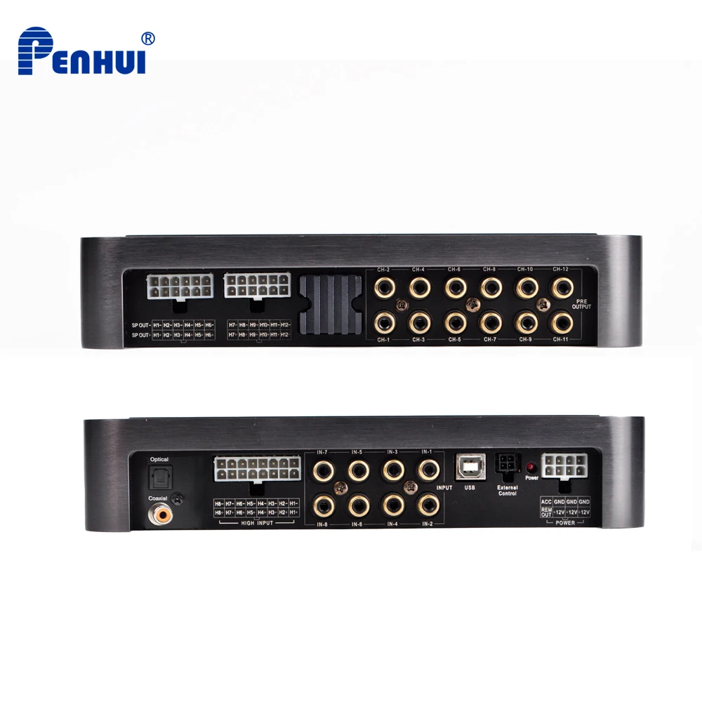 12CH Optical Car DSP Amplifier 64W X12 Car Audio Upgrading optical RCA Highlevel input RCA Highlevel output