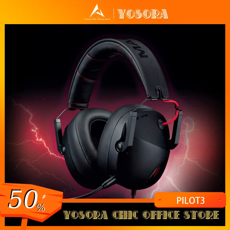 

Madcatz Pilot3 Esports Headphone Wired With Microphone Games Headset Rgb 7.1 Noise Reduction Channel Foldable Outdoors Earphones