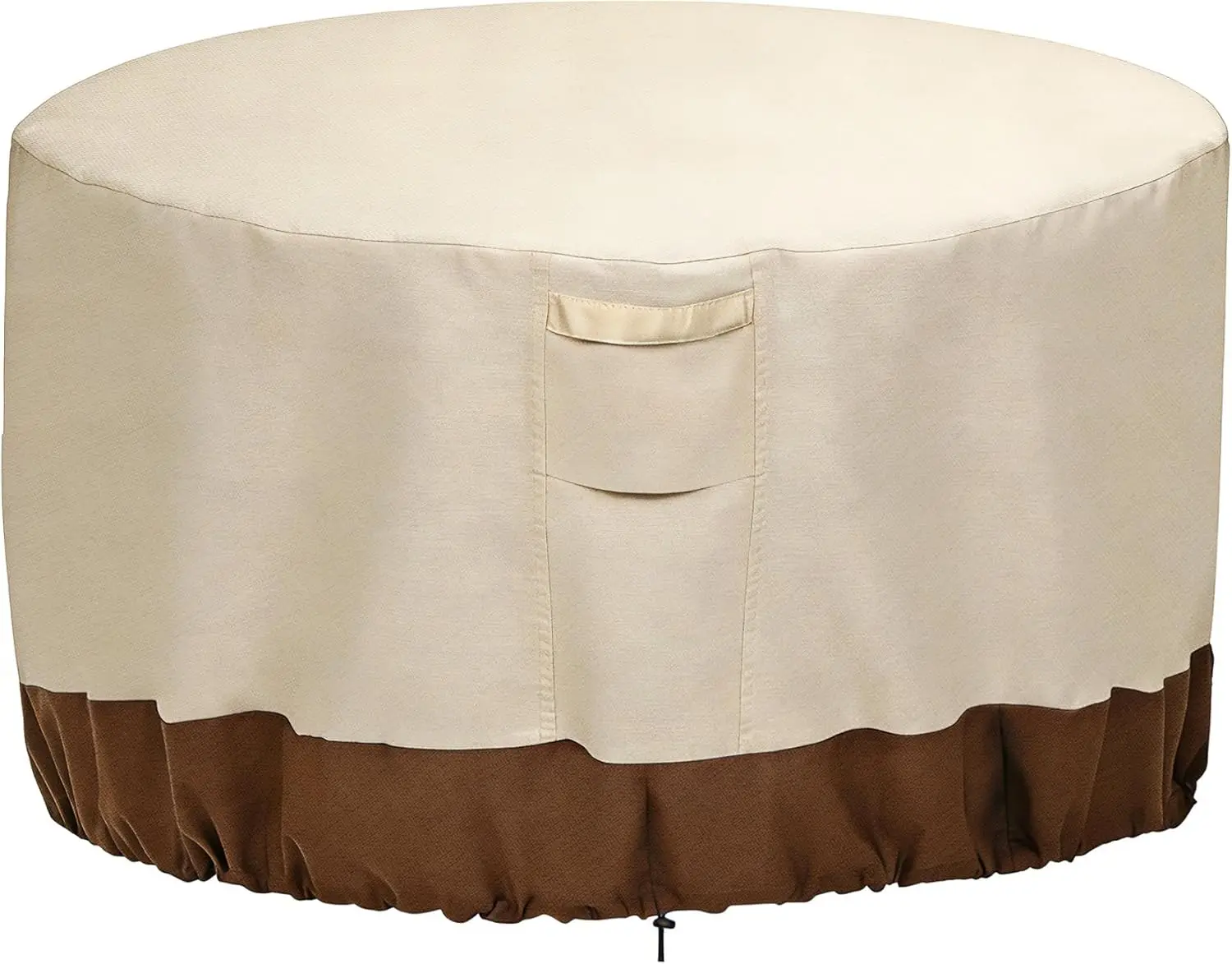 Cubierta Impermeable Redonda para Fogatas con Ventilación y Asa, Protector de Mesa para Fogatas de Gas para Exteriores de Alta Resistencia