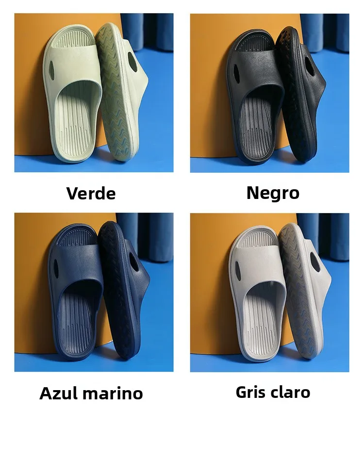 Sandalias de suela suave antideslizantes para interiores y exteriores, zapatillas de verano para parejas, para el hogar, baño...