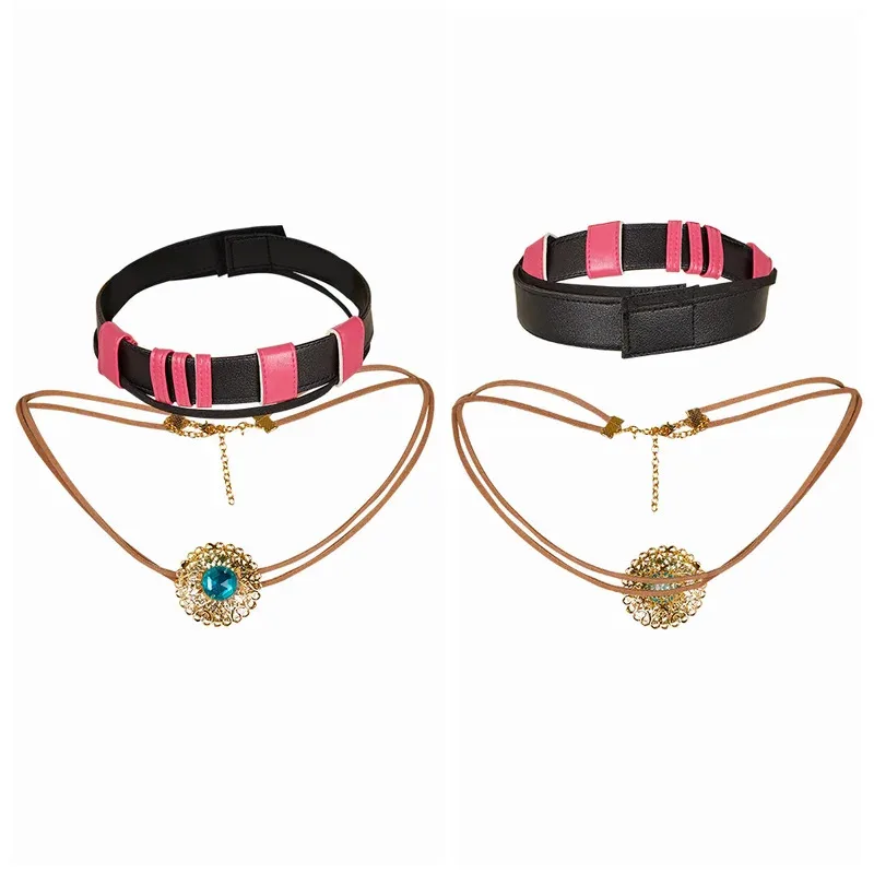 لعبة LoL Arcane Jinx Powder أزياء تنكرية Jinx Arcane فستان لعب الأدوار قلادة ملابس حفلات الهالوين معطف تنورة مجموعة