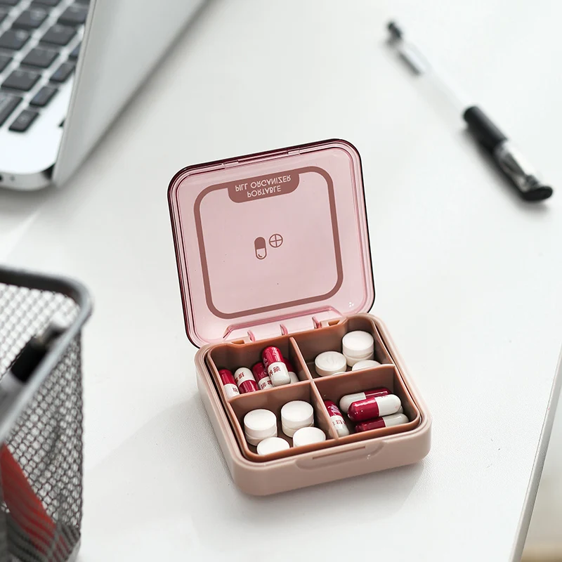 

Mini Pill Box Travel Pill Box Pill Storage Box Portable Daily Cross Pill Box Medicine Storage Box Plastic