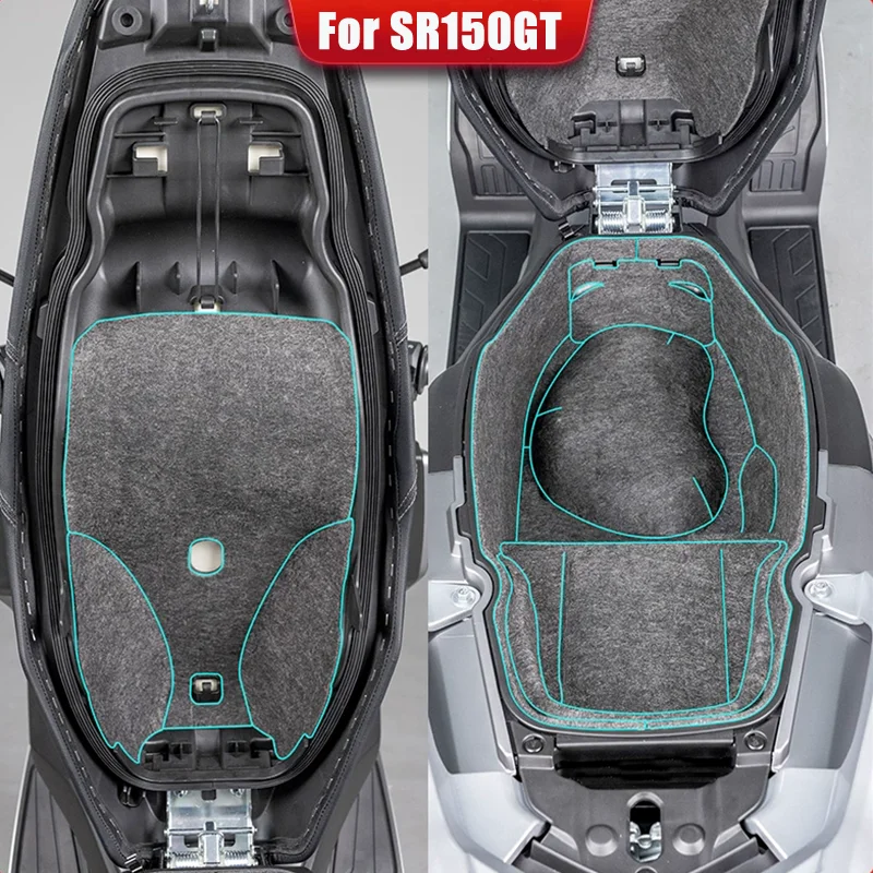 For VOGE SR150GT 48V SR150GT Motorcycle Rear Seat Cargo Liner Storage Box Seat Bucket Liner Cushion Motorcycle Accessories