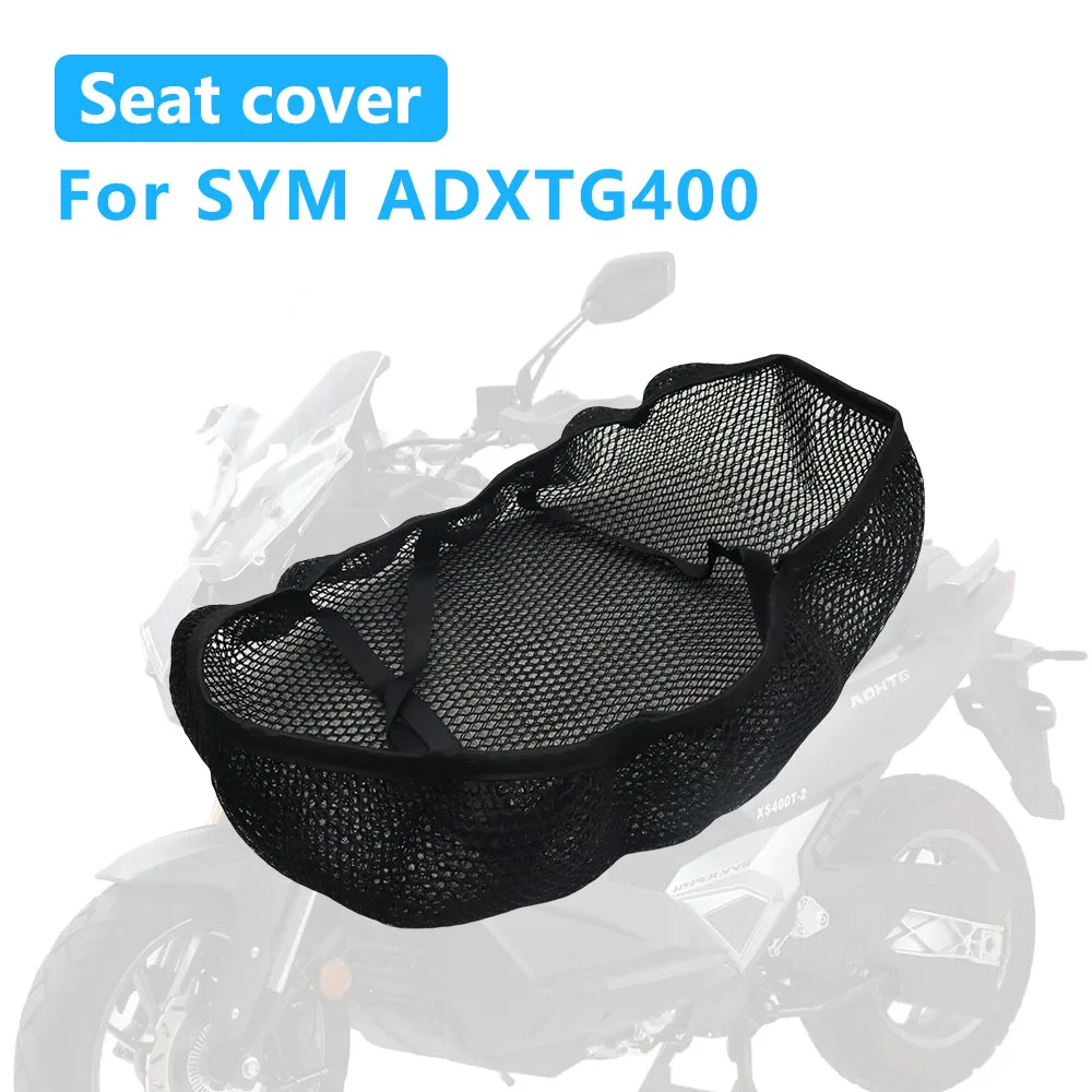 

For SYM ADXTG400 ADXTG 400 Motorcycle Seat Cover 3D Mesh Fabric Seat Non-Slip Breathable Heat insulation Protect Cushion