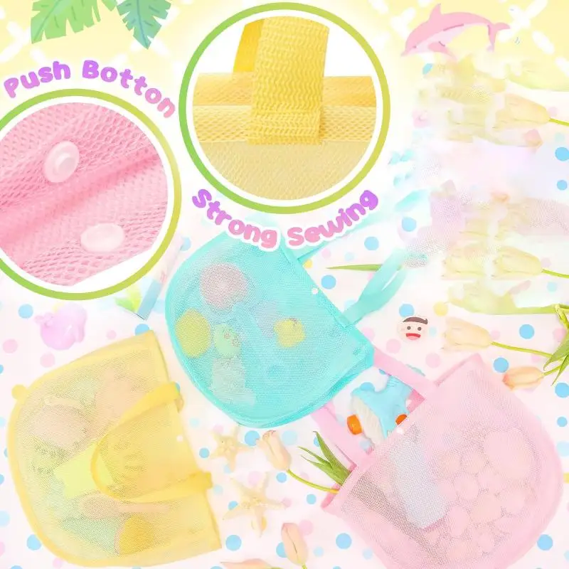 New 1Pcs Waterproof Sandproof Tote Pool Bag Mesh  For Children Vacation Essentials Beach Accessories
