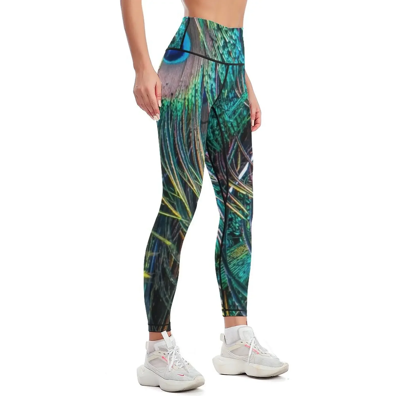 Peacock Feathers Leggings push up legging for fitness Womens Leggings