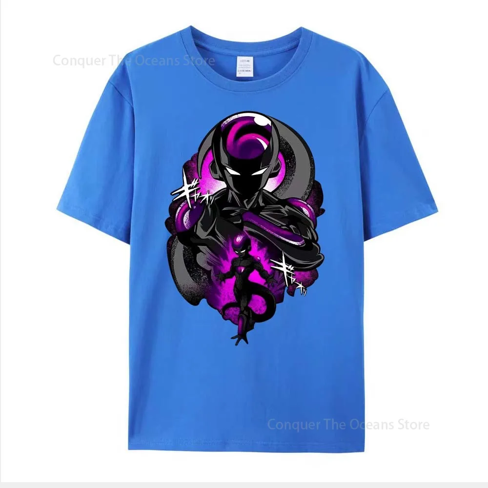 Maglietta da uomo stampata Anime Frieza giapponese Goku maniche corte CosplayT-Shirt estate Casual Tees Streetwear o-collo top da donna