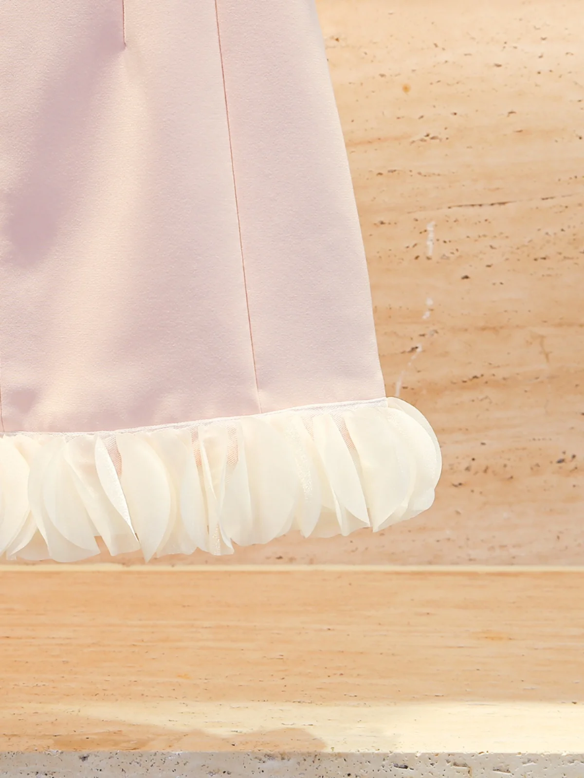 Vestido E de Primavera com Estilo Suave, Laço Borboleta e Contas, Saia A-Line de Cintura Alta em Fibra de Poliéster, V...