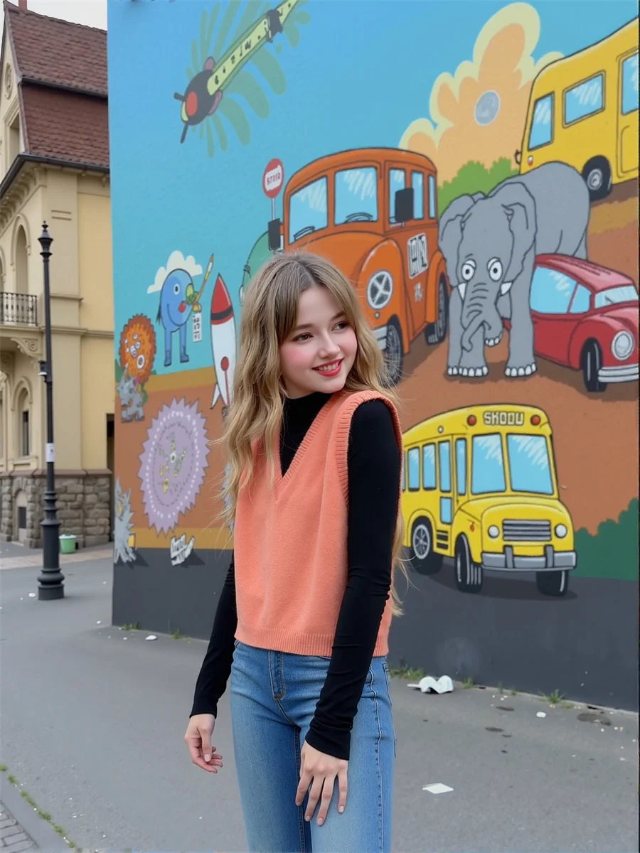 

Women'S Sweater Vests Crochet V-Neck Autumn Classical Plaid Colorful Sleeveless Oversized Basic Youth Sports Campus Vintage