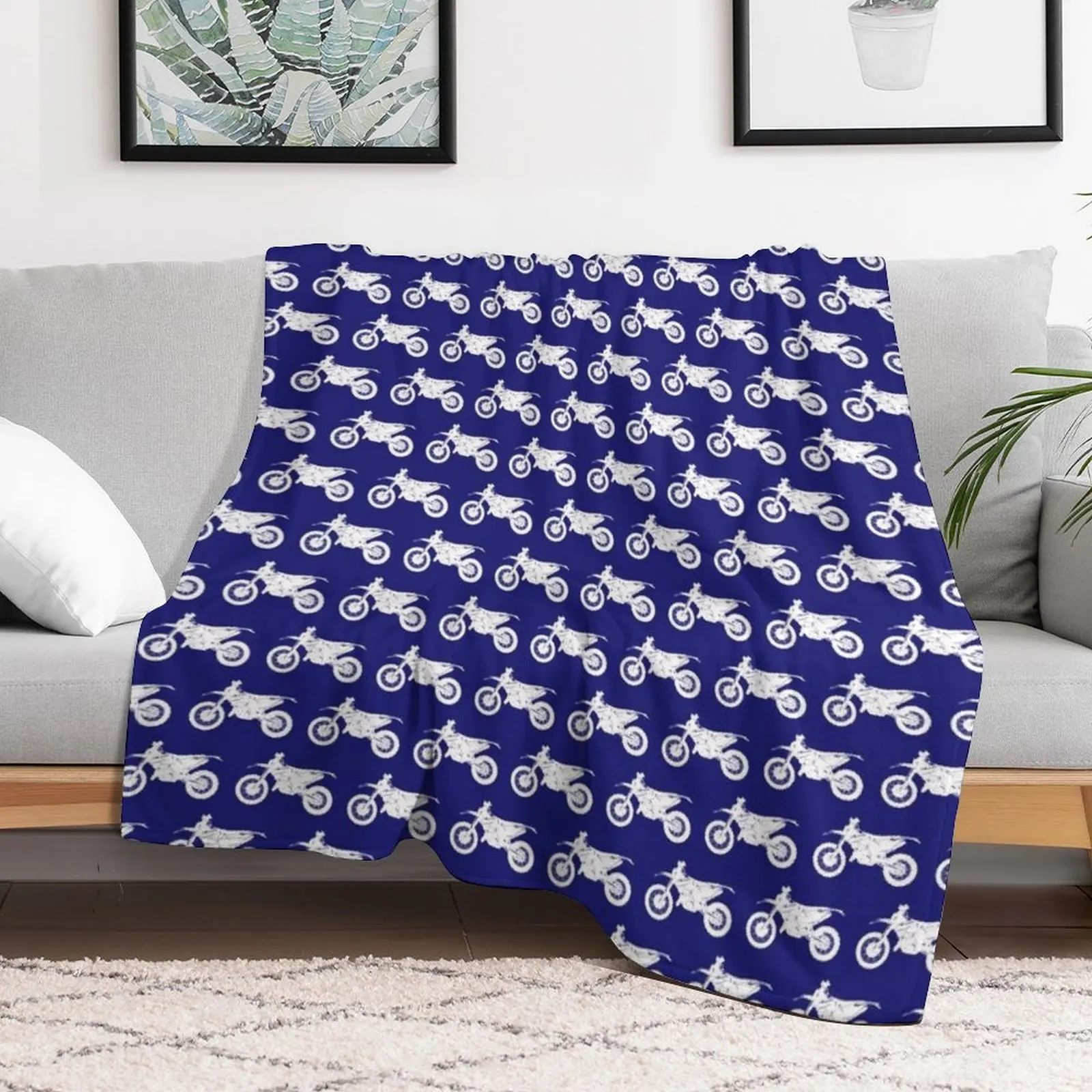 

Dirt Bikes on Midnight Blue Throw Blanket Travel Single Kid'S Sofa Throw Blankets