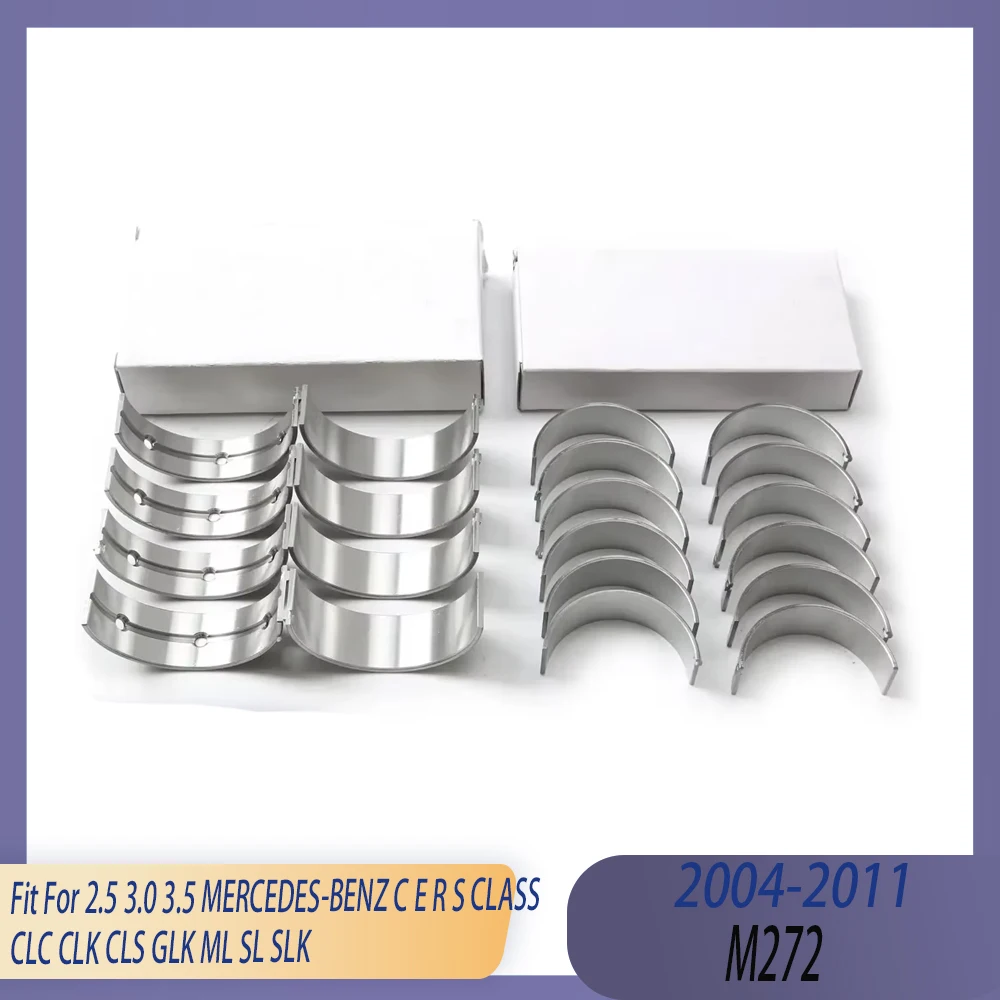 STD Engine Main Bearing & Con-rod Bearing Set 2.5 3.0 3.5 L V6 M272 Gas for 04-16 Mercedes-Benz CLK280 SL280 E300 E350 C300 C350