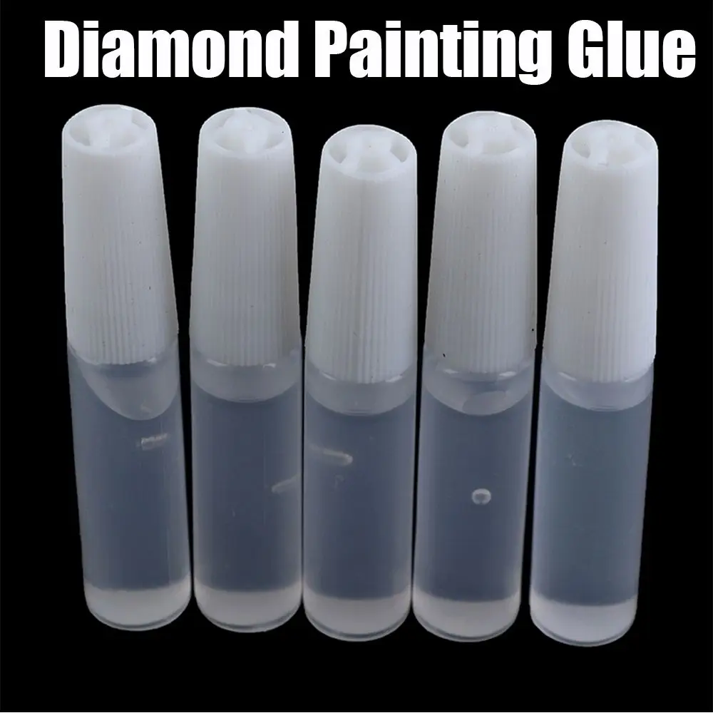 3/6Pcs Diamond Painting Glue Non-toxic 6ml Bottled Diamond Embroidery Glue Cross Stitch Glue for Artwork Craftwork Painting