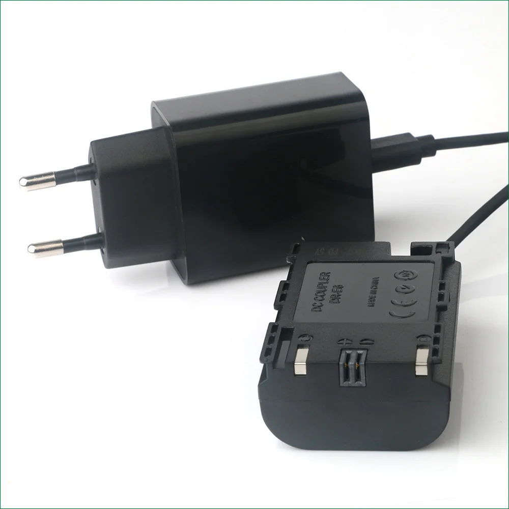 DR-E6 DC Coupler LP-E6 Dummy แบตเตอรี่ USB-C Type-C สําหรับกล้อง CANON LP-E6N LP-E6NH LP-E6N LP-E6NH EOS 5Ds 5Dsr 6D 60D 7D