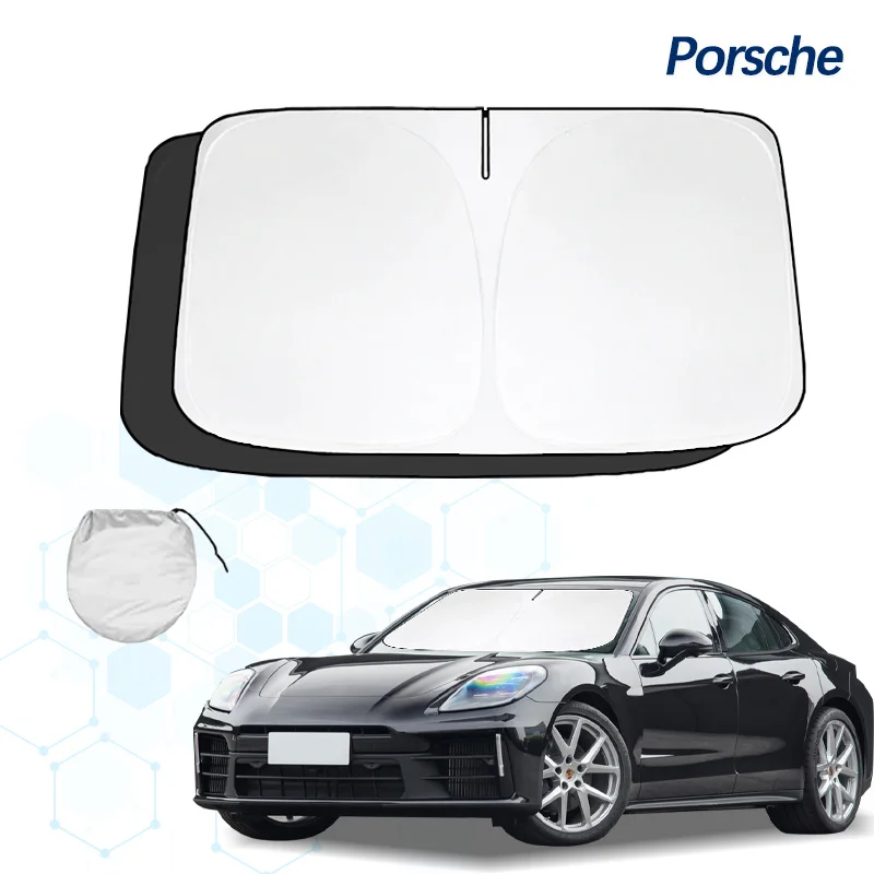 Voor Porsche Panamera 2010-2016 Voorruit Zonnescherm Zonnescherm Zonnescherm Zonneklep Beschermer Opvouwbare Blokken Uv-Stralen Houden Auto Koeler