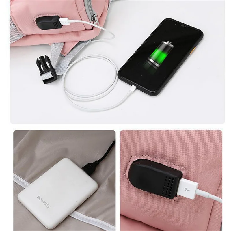 남성 여성을위한 1PC 대용량 여행 배낭 수하물 스트랩 및 USB 충전 포트 배낭이있는 도난 방지 캐주얼 데이 팟 가방