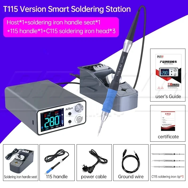 AIXUN T3A T3B Intelligent Soldeerstation Lassen T115/T210/T245/T12 Rework Station T3AS T3BS voor PCB BGA Soldeergereedschap