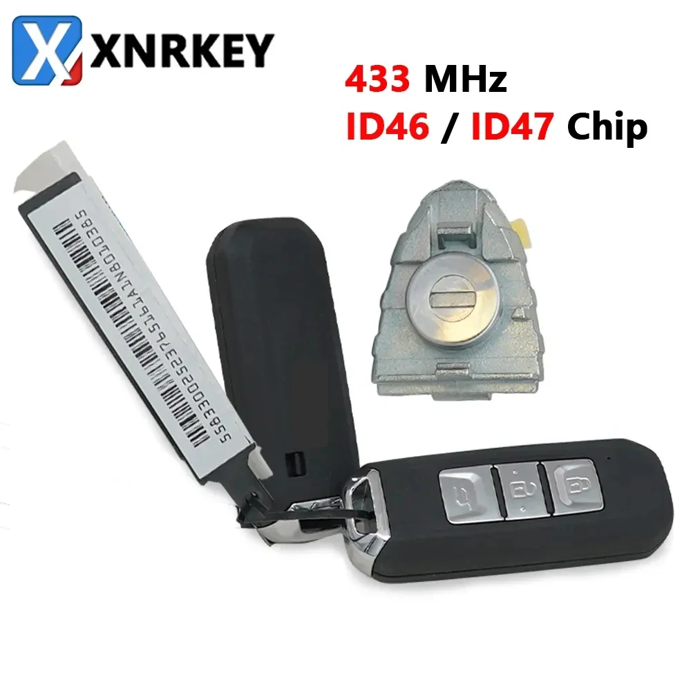 XNRKEY Smart Car Key ID46/ID47 433Mhz for Chevrolet Captiva Turbo 2023 Chevy Groove Blazer Enjoy Optra Hector Keyless Remote Key