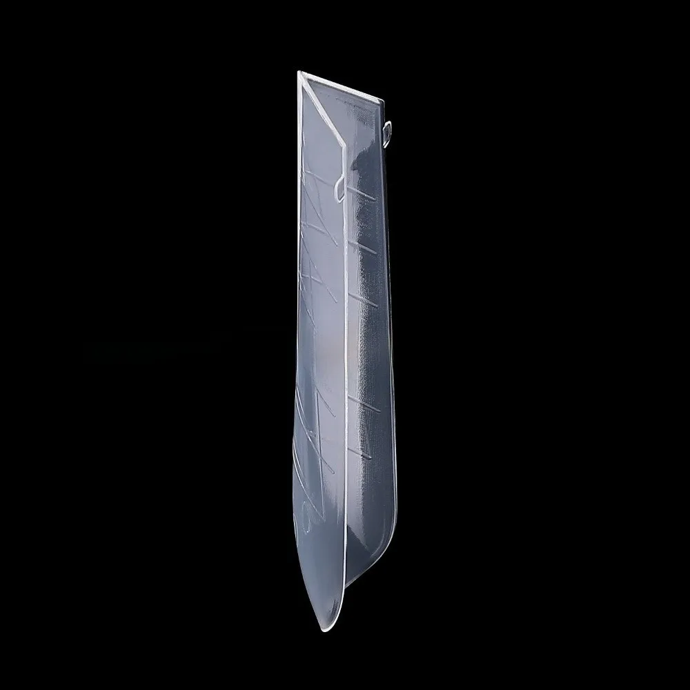 150pcs Coffin Shape Sandwich Nail Forms Natural Clear No-Trace Double-Sided Fake Nails Clear Extension Almond Shape