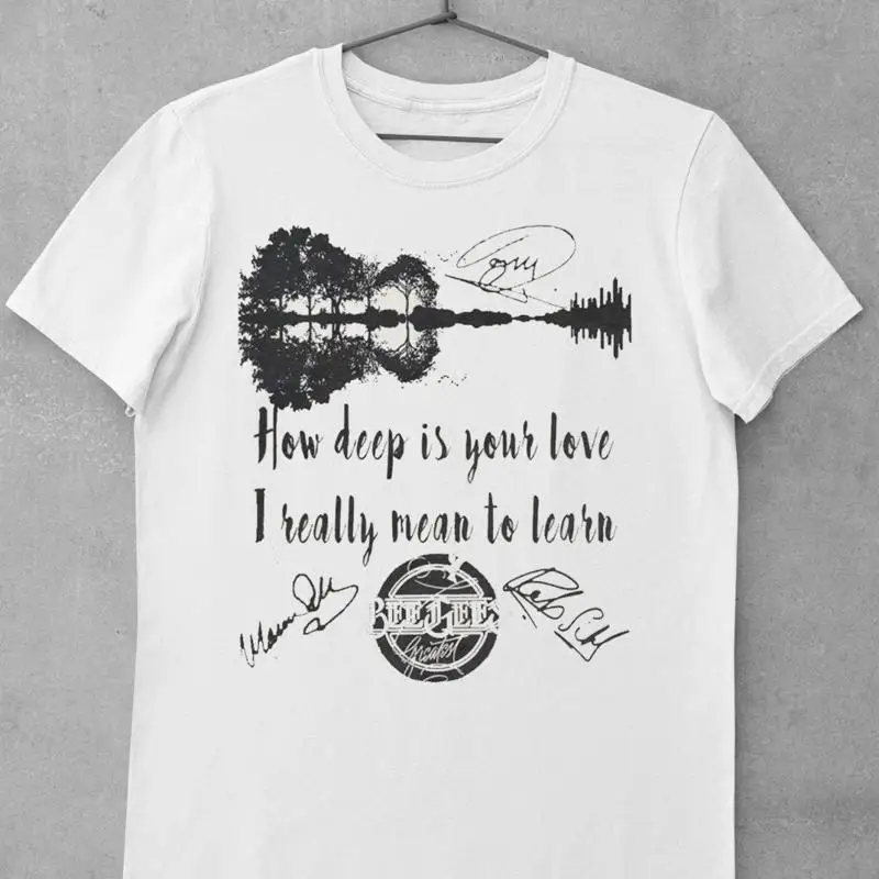 Футболка с подписями Guitar Lake How Deep Is Your Love Bee Gees TN0103 Футболка с подписями Guitar Lake How Deep Is Your Love Bee Gees TN0103