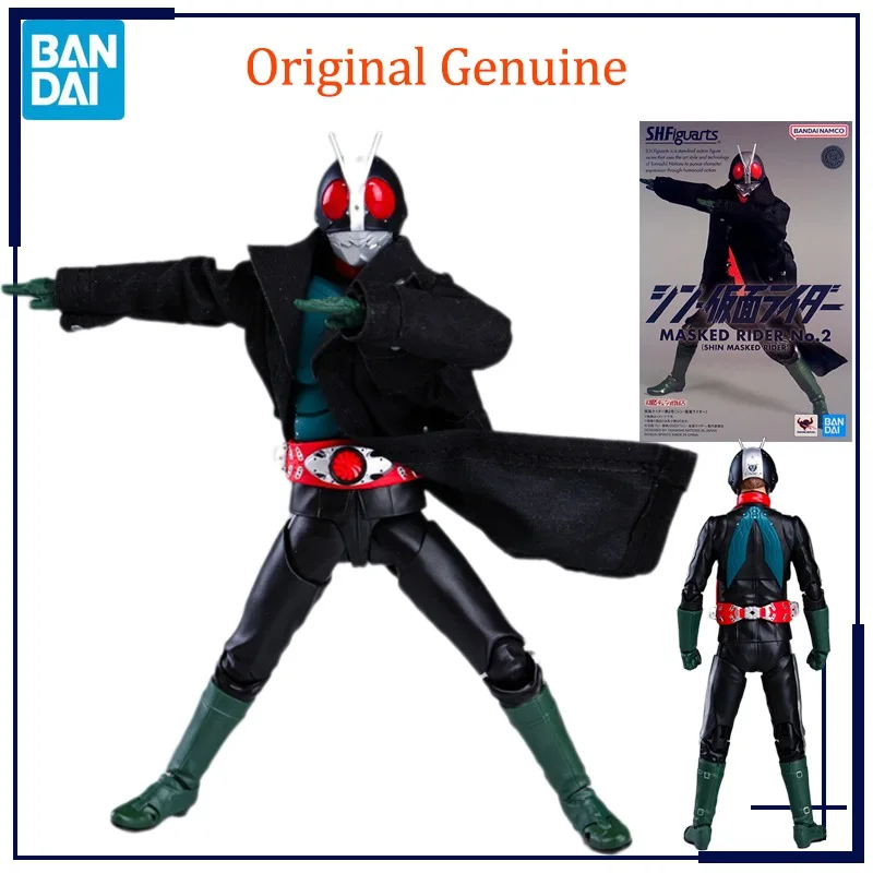 

Original Genuine Bandai Anime Masked Rider No.2 SHIN SHF Model Toys Action Figure Gifts Collectible Ornaments Boys Kids Girls