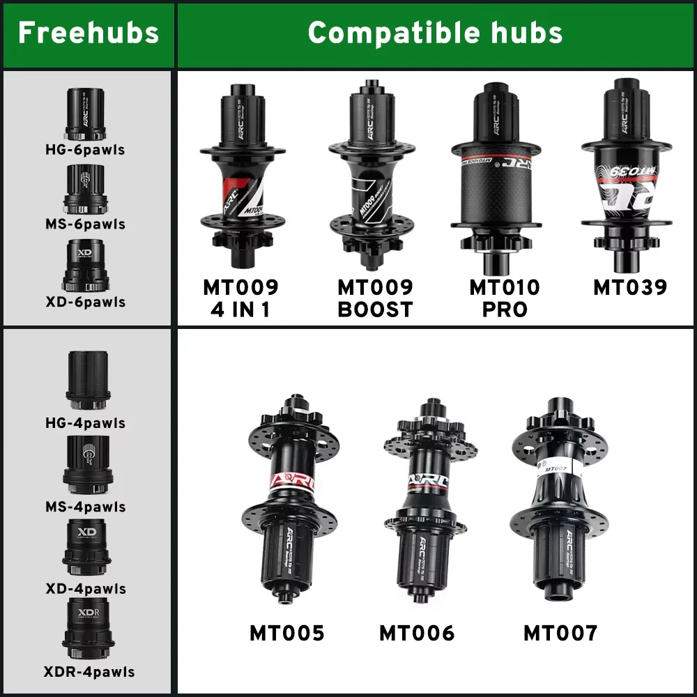 MTB rear hub freehub micro spline 12v 11V bicycle free hub hg MS XD xdr MT005 MT006 MT007 MT010 MT039 MT009 Bicycle BIke Hub