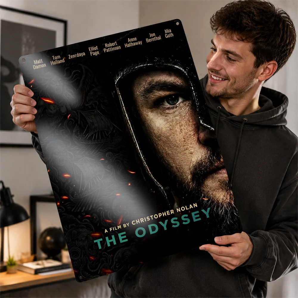 The Odyssey Movie Personalized 3D Textured Metal Poster Wall Art Tinplate Sign for Luxury Decoration Home Decorations Decor Room