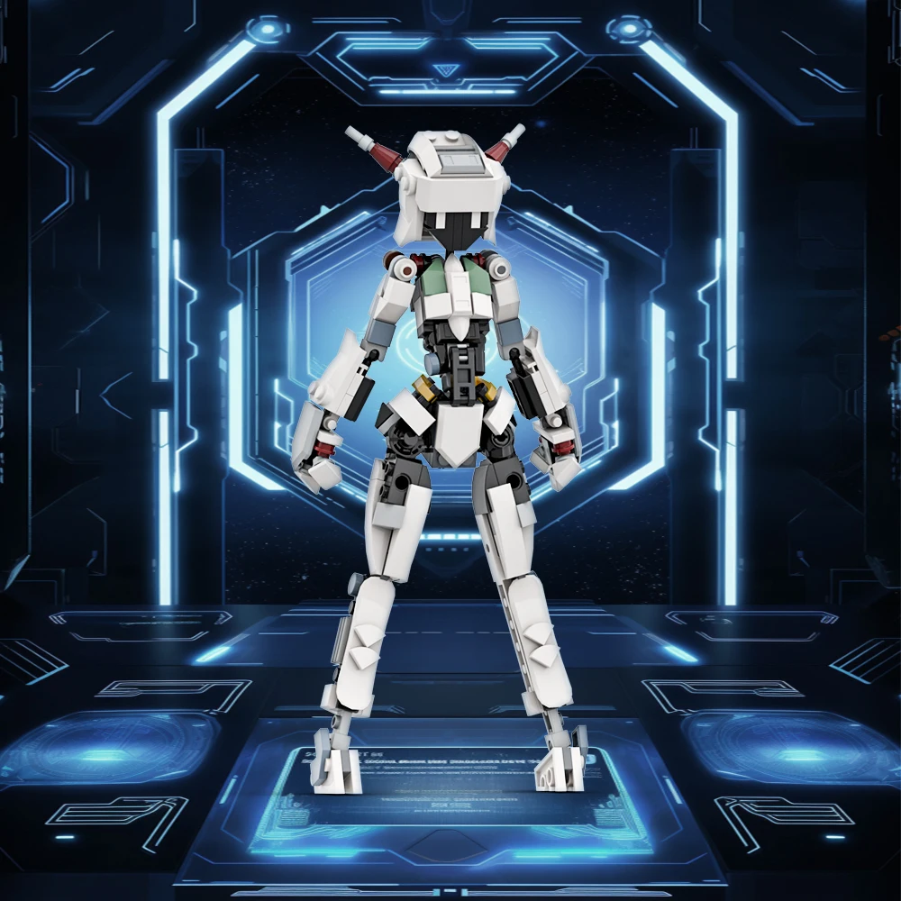 Gobricks MOC Machine Girl Building Blocks Model Female Robot Bricks Mobile Suit Angel Girls diy Assembled Toy for Children Gift