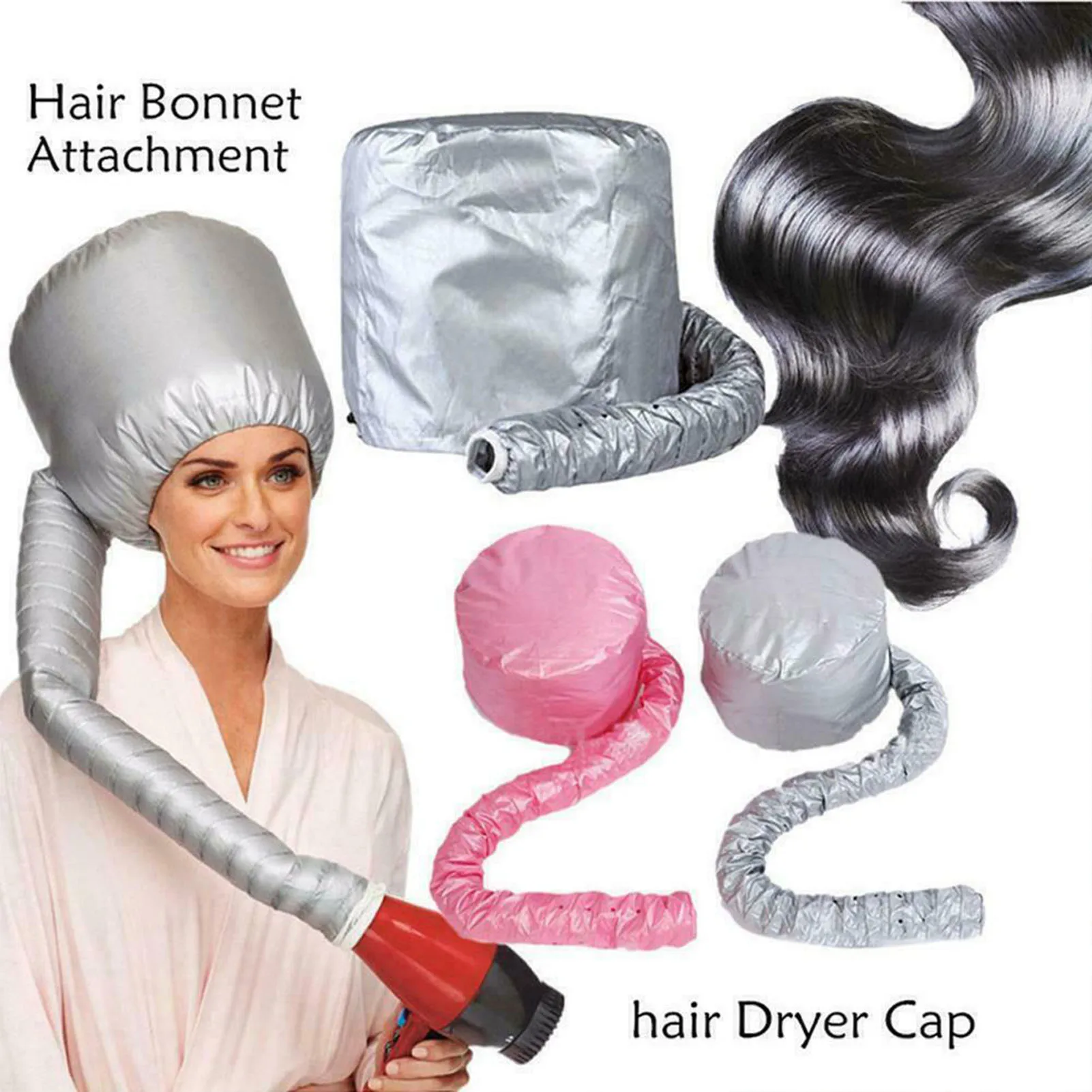 Hair Styling Dry Hair Cap Practical Adjustable SPA Heated Hood Cap Steamer for Hair Dryer Home Spa Salon Styling image 2