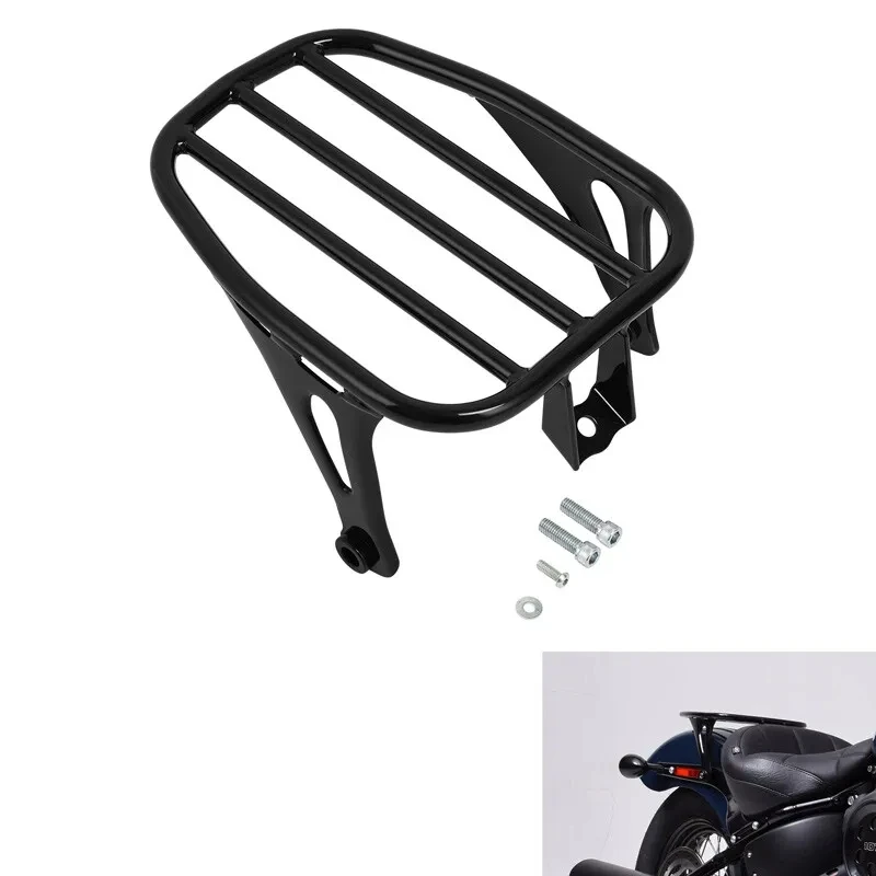 Motorcylce Solo Luggage Mount Rack For Harley Softail Slim FLSL 2018 Street Bob FXBB 2019 Street Bob 114 FXBBS 2024 23 SOLO SEAT