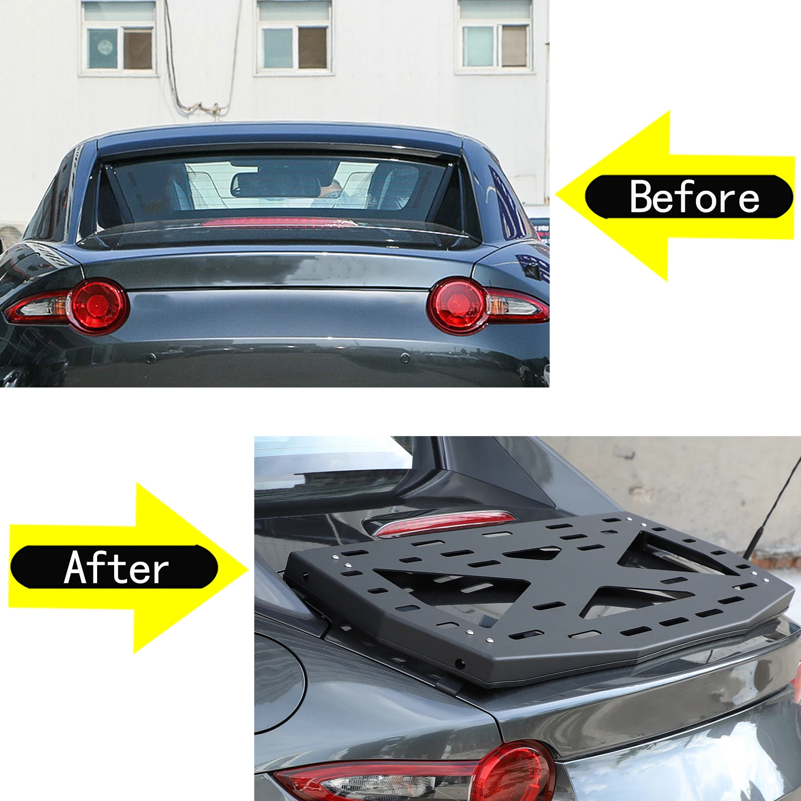 For Mazda MX-5 MK4 2016-2023 Car Trunk Luggage Rack Boot Trunk Carrier Travel Gear Aluminum Alloy Material Car Accessories