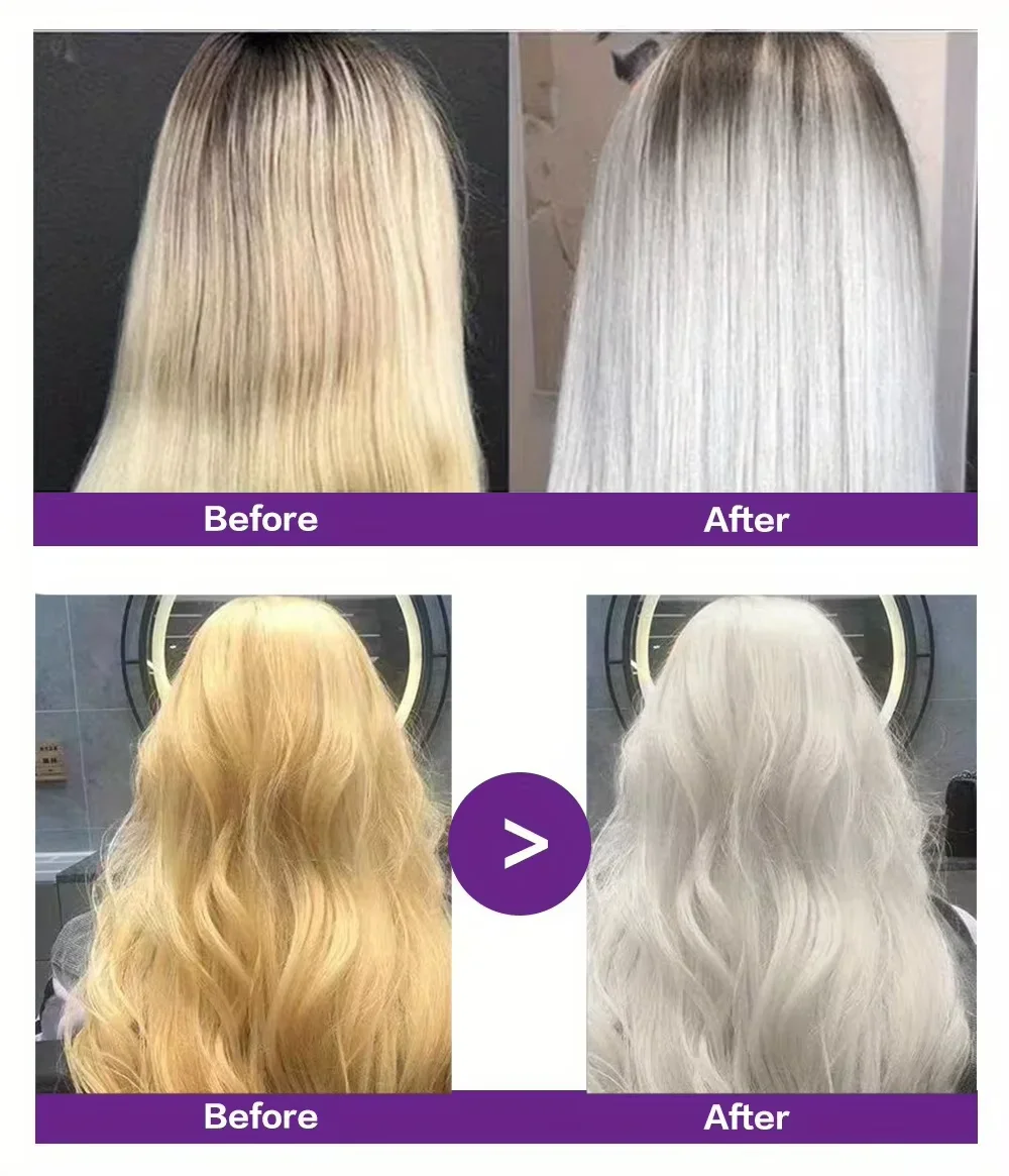 275ml Color Fixing Purple Shampoo Lock Color Cover Gray Hair Fade Yellow After Bleach Hair Dye Long Lasting Non-irritating Care