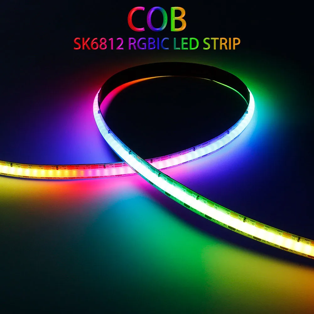 SK6812 RGBIC FOB COB LED Strip Lights 240LEDs/m WS2812B High Density Magic Digital Addressable WS2812 Smart LED Tape DC5V