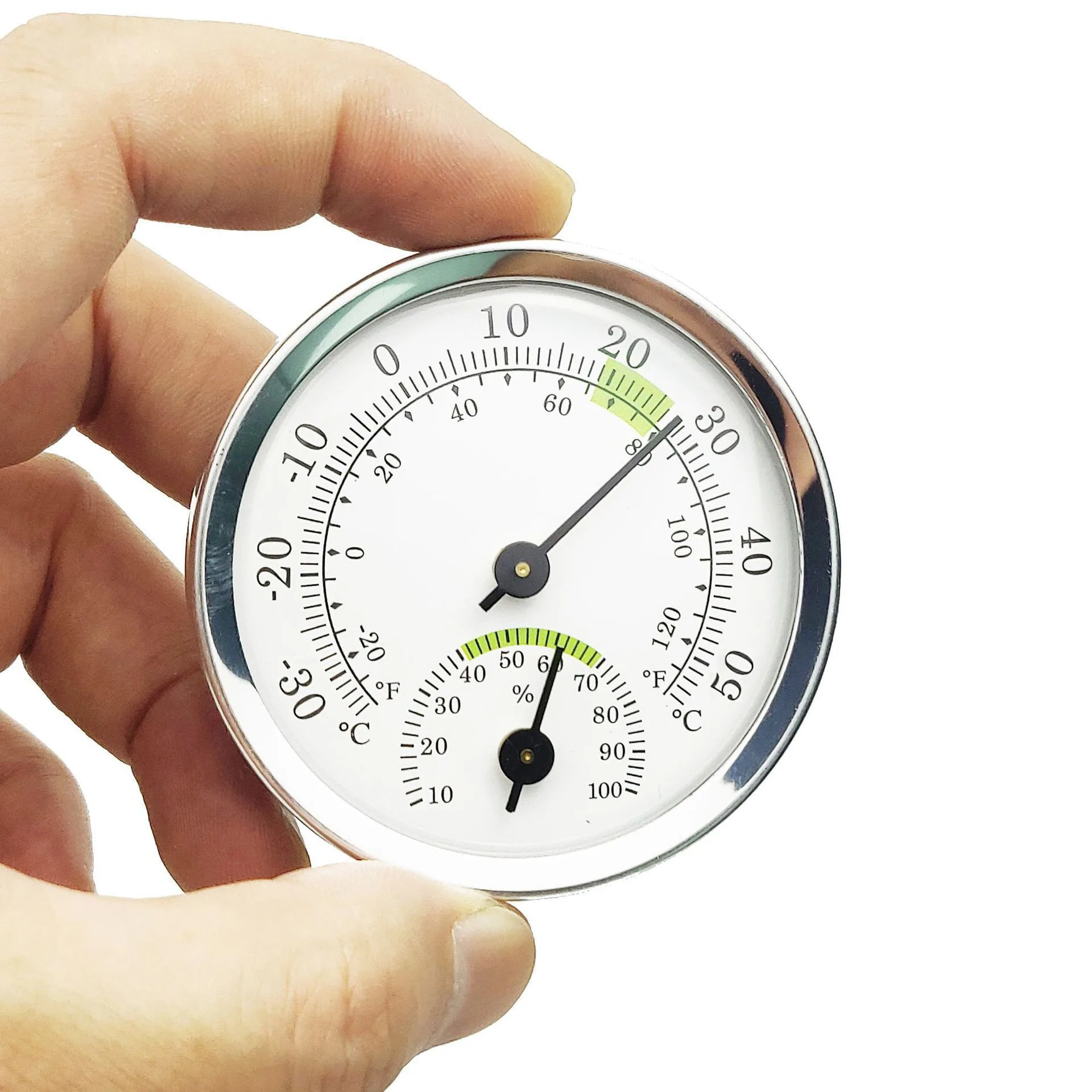58mm Mini 2 in 1 Thermometer Hygrometer Auto Senser Wall Mounted Mechanical Analog Temperature Gauge Humidity Meter Homeuse Tool image 2