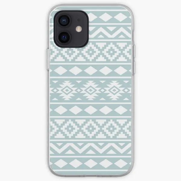 Aztec Essence Ptn Iii White On Duck Egg  Phone Case Customizable for iPhone 11 12 13 14 Pro Max Mini 6 6S 7 8 Plus X XS XR Max