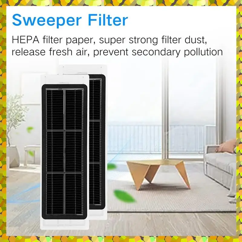 10PCS For Xiaomi Roborock S5 S502-00 S502-02 S5 Max S6 S6 Maxv S6 Pure E4 E5 Robot Vacuum Part Activated Carbon Filters Parts