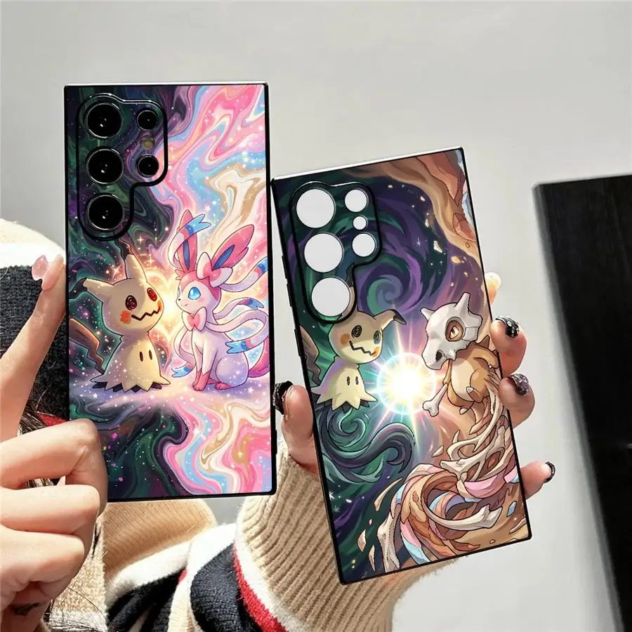 Hülle für Samsung Galaxy S26 S21 Plus S23 Note 20 10 Ultra S25 Edge S24 Ultra S20 FE S22 Handyhülle Japan P-PokemonS Sylveon