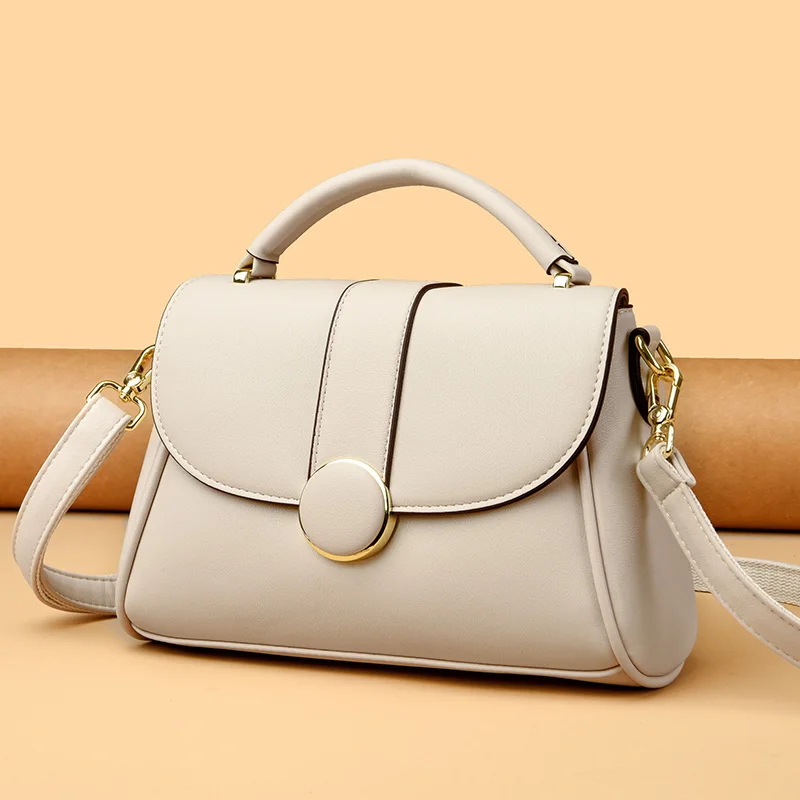 Fashion Solid Color Genuine Leather Women Crossbody Luxury Female Shoulder Designer New Handbag Ladies Tote Sac A Main Feminina
