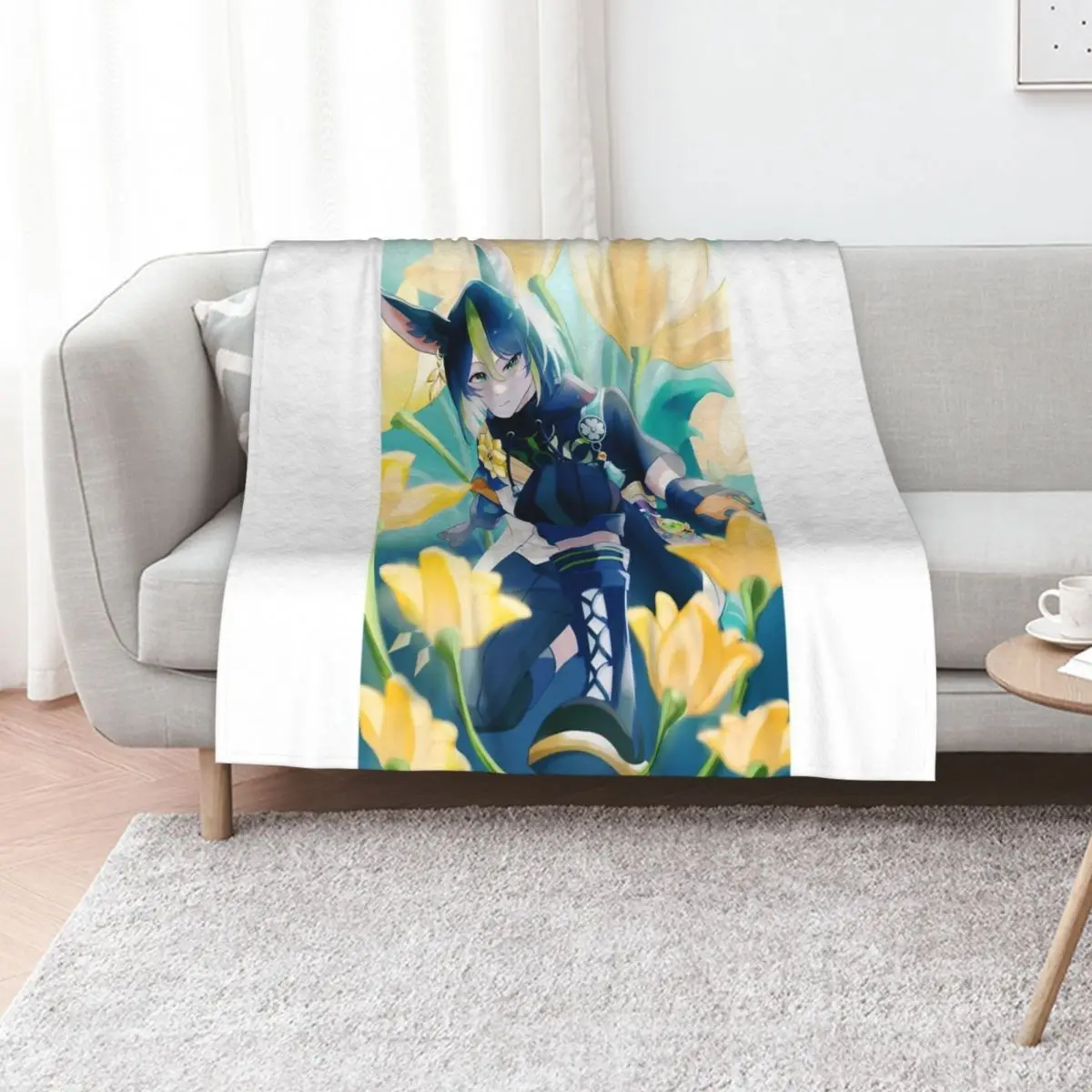 Tighnari Throw Blanket Multi Use Warm Blanket for Living Room Bedroom