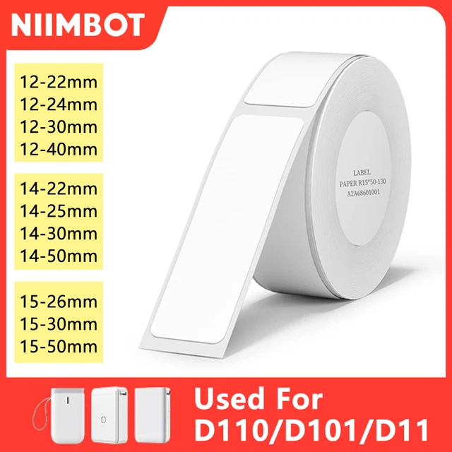 Niimbot 1 rolka D110 biała naklejka wodoodporna papierowa etykieta samoprzylepna biała antyolejowa do D11 D101 Mini przenośna taśma do drukarki termicznej
