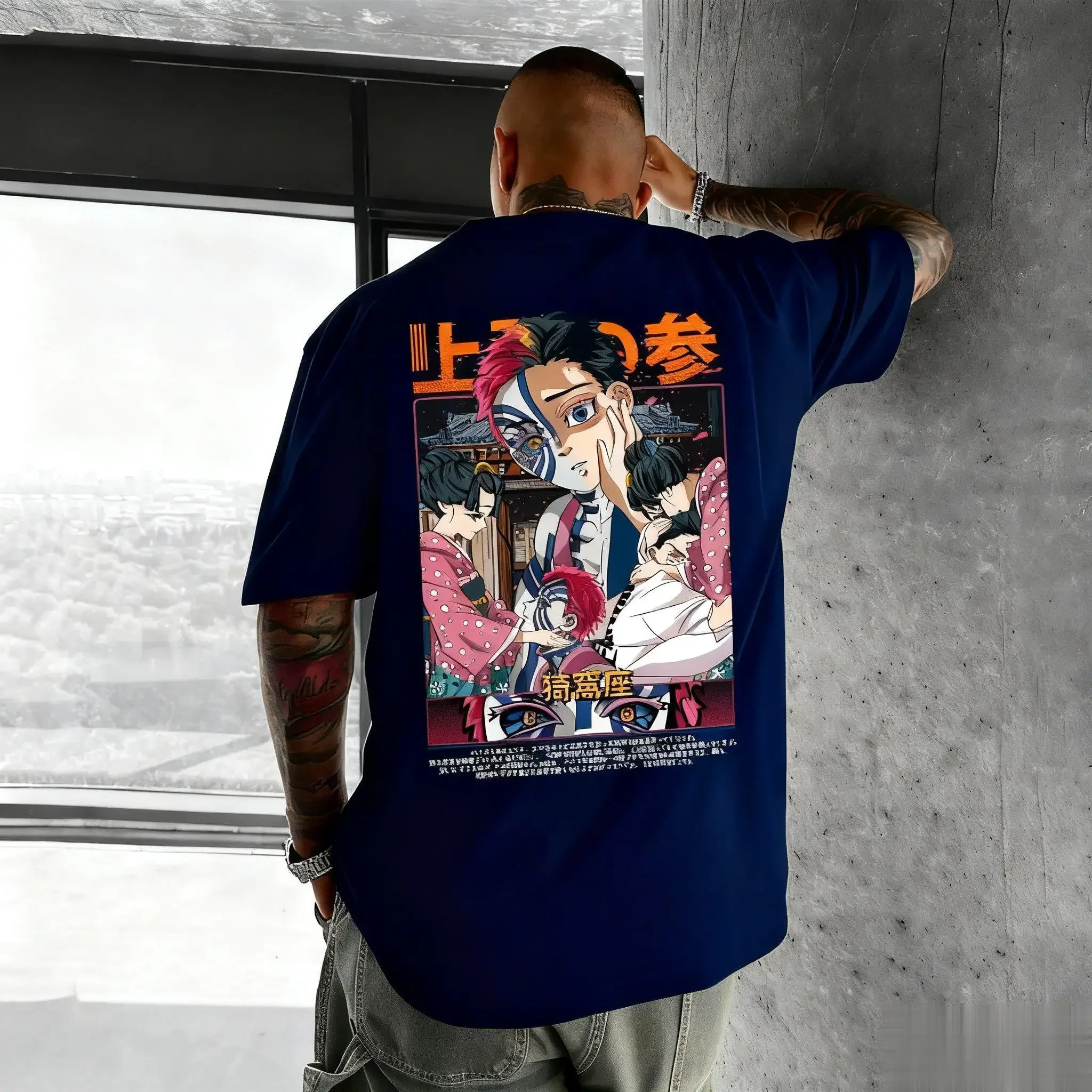 

Новая летняя футболка унисекс Y2k Demon Slayer с аниме для мужчин и женщин, футболка с коротким рукавом и графическим принтом, уличная одежда, повседневный топ большого размера