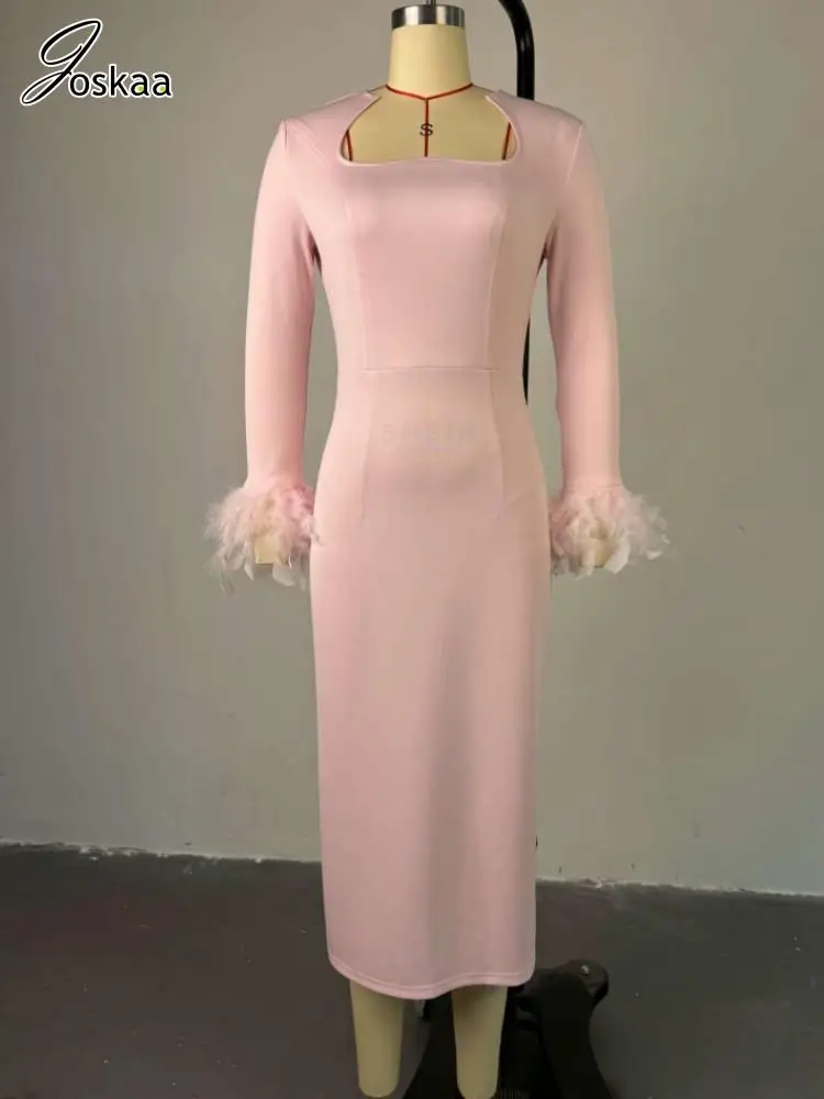 bodycon midi dress with split Cream Bodycon Fit Ribbed Split Midi Dress | DRESSES-KNITWEAR