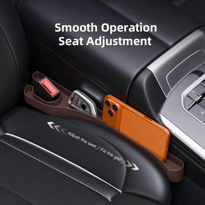 2Pcs MG Logo 2-in-1 Seat Crevice Sealing Strip Storage Holder Fit MG ZS EV HS EHS PHEV MG3 MG4 MG5 MG6 MG7 GT ZR RX5 RX8 ONE Cyb