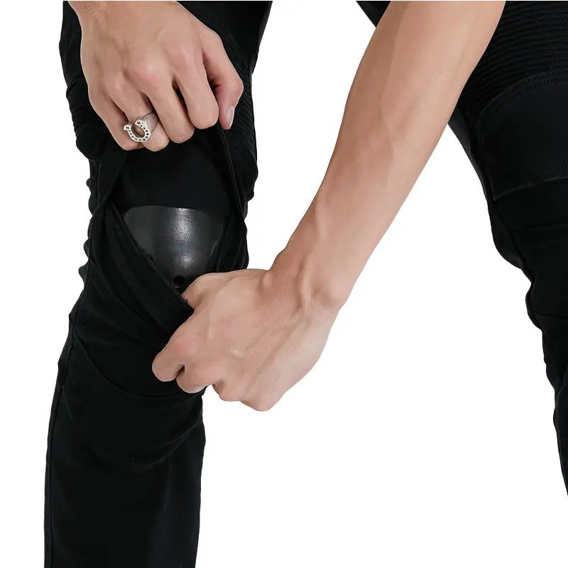 

2026 Fashion CE Certified Men's Motorcycle Racing Pants, Multi-Pocket Workwear Anti-Fall Biker Riding Jeans with Protectors