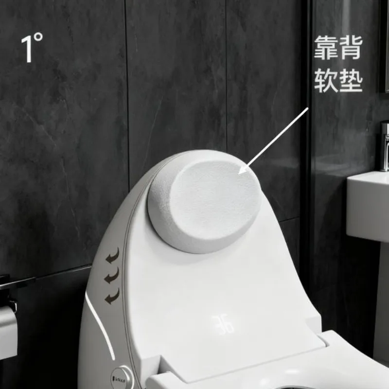 Intelligent toilet egg-shaped backrest integrated automatic flushing with water tank voice