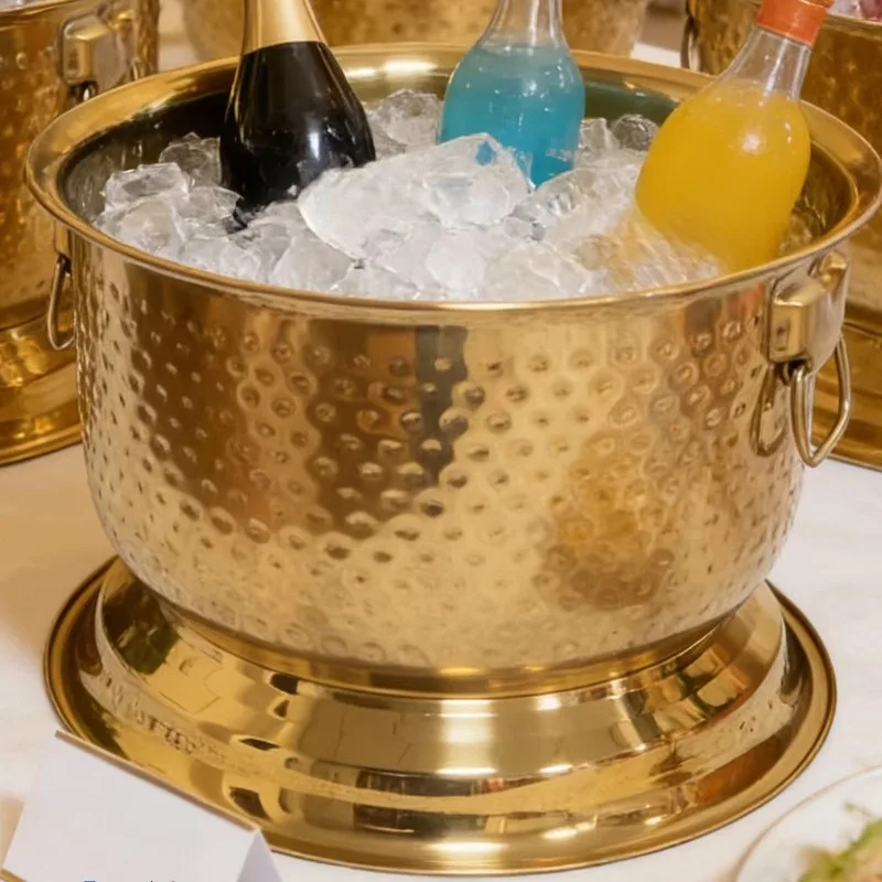 

Beverage Cooler Stainless Steel Beverage Bucket Suitable for Weddings and Family Gatherings Large Ice Bucket