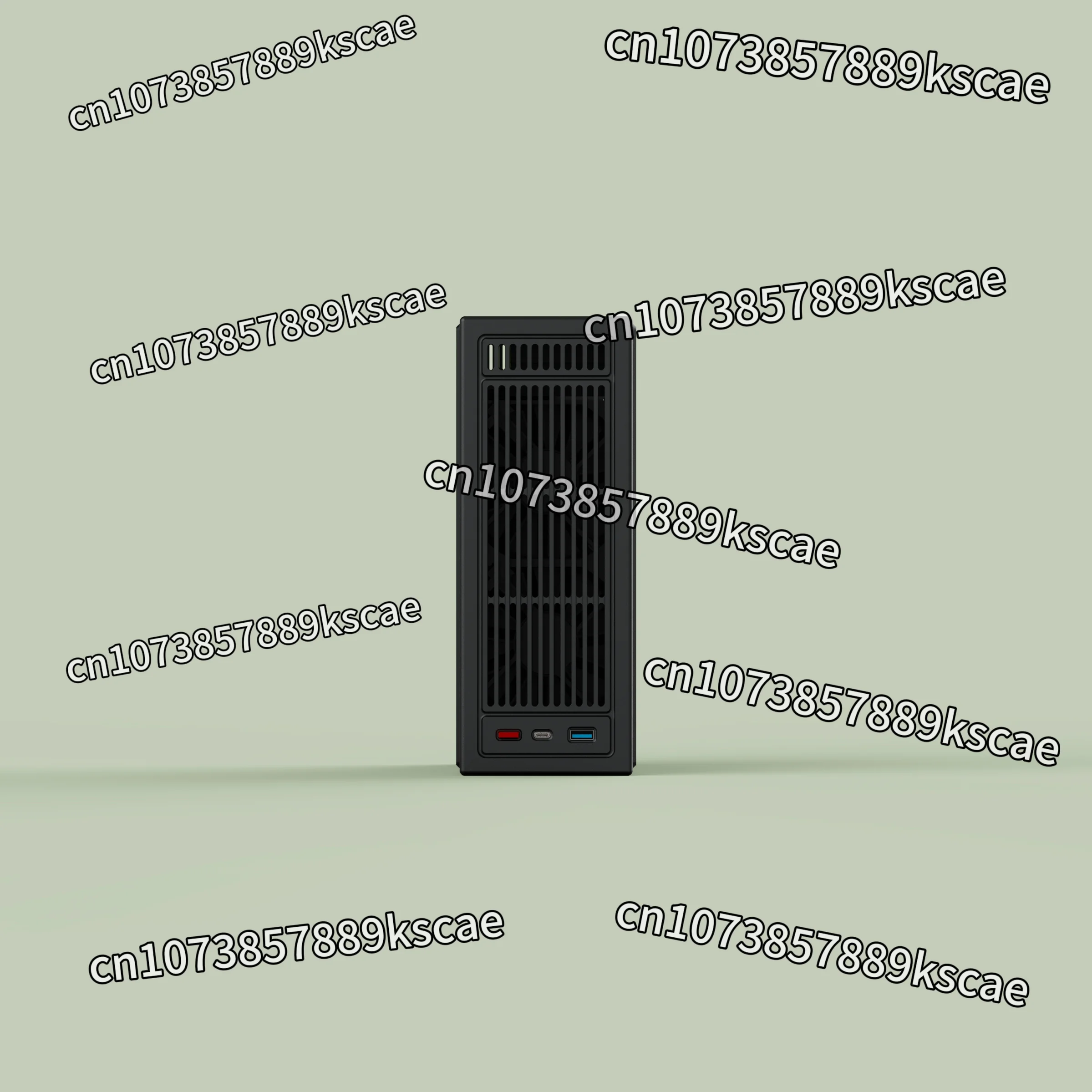 E4 V6 Version 7.0 Direct-Mount 1U Thick Aluminum CNC Half-Height Dual-Slot Blade Card ITX Mini Case
